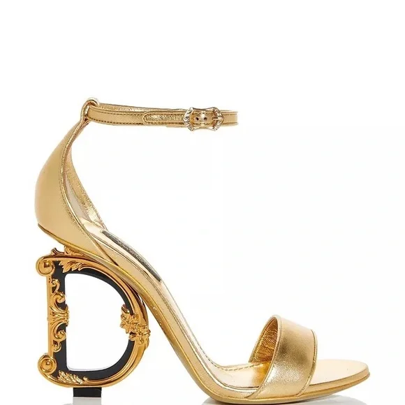Dolce & Gabbana Devotion gold sandals - Picture 3 of 8